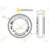 JXmodel 1/14 Tamiya Rc Tractor European 73mm Wide Narrow Rubber Tires 1 Pair