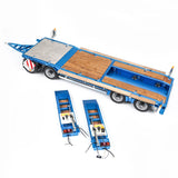 CUT MODEL 1/14 Metal Removable Hydraulic Tail Plate Low Bed Trailer CUT-QG2 + 2