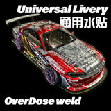 1/24 OverDose Welding Watermark RC Drift Car Ryo Transfer Painting Sticker