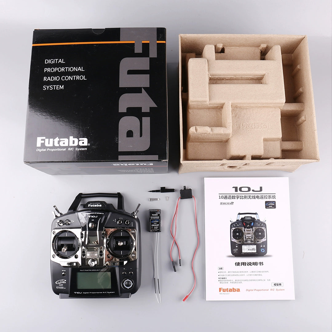 FUTABA T10J Remote Transmitter 2.4GHz T-FHSS 10ch with R3008SB FUTABA T10J Remote Transmitter 2.4GHz T-FHSS 10ch with R3008SB