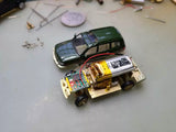 1/87 HO SCALE  LC100 4X4 Static Model Car Modified RC Brass Chassis  KIT