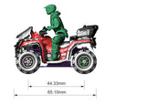 3D Printed 1/35 x1000 ATV DIY RC Assembled Quad Motorcycle KIT