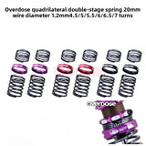 OVERDOSE 1/10 RC Drift Car Shock Absorber Quadrilateral Double Segment Spring