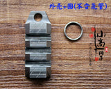 Self-luminous 25 Years Double Tube Tritium TC4 Titanium Alloy Keychain