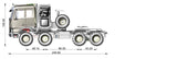 RC 1/35 Arocs 8x8 Slt Statically Modified RC Tractor KIT RTR