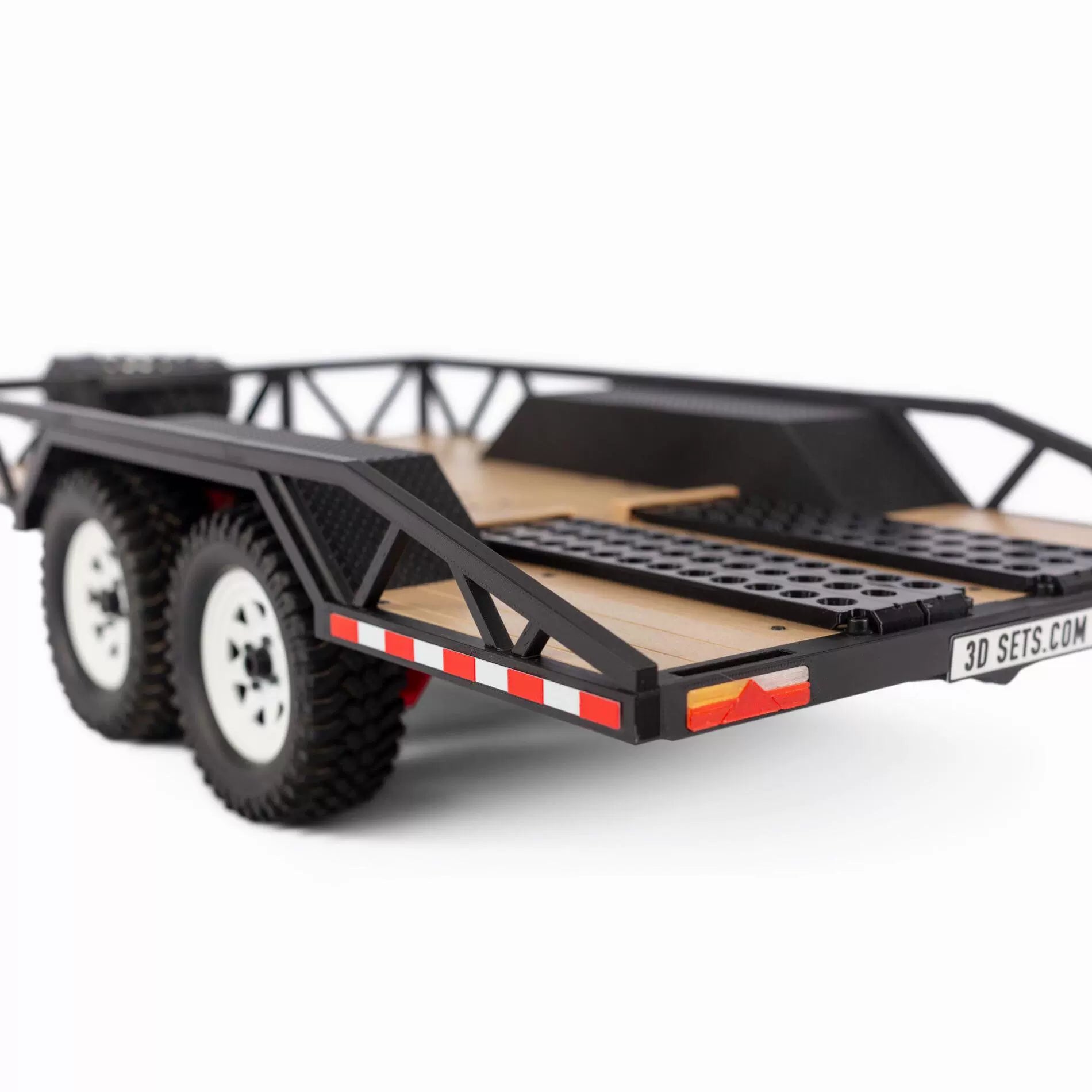 RCトレーラー1:10スケールデュアルアクスルフラットベットトレーラー Amazon.co.jp: フラットベッド トレーラー おもちゃ 1:50