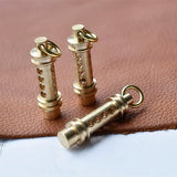 Brass Retro Tritium Trachea Pendant Self-luminous for 25 Years