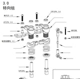 ALLRACING ARCM Mt5 RC CAR Steering Assembly Assembly