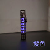 Titanium Alloy Hexagonal Tritium Tube Keychain Self-luminous for 25 Years
