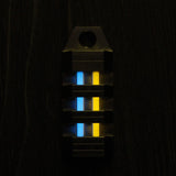 Self-luminous 25 Years Double Tube Tritium TC4 Titanium Alloy Keychain