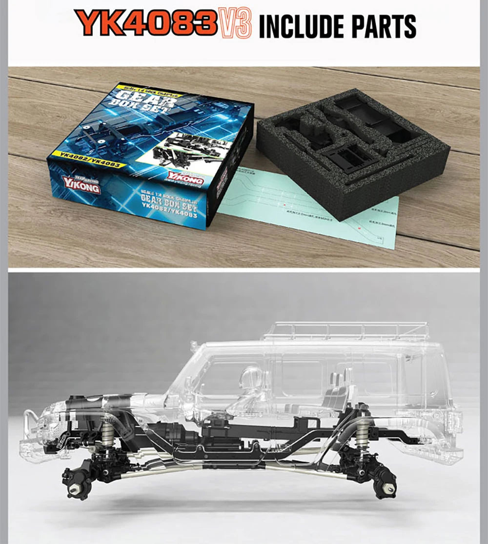 YIKONG YK4082 V3 YK4083 V3 1/8 Rc Climbing Car Transmission YIKONG YK4082 V3 YK4083 V3 1/8 Rc Climbing Car Transmission