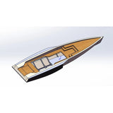 1/35  Wally Yacht Basswood Laminate Wooden Assembly Diy Kit