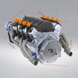 CISON  LS-52 V8 Engine Model Kit  52cc Displacement Water-Cooled Four-Stroke 8-Cylinder Engine KIT