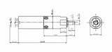 6mm Strong Magnetic Hollow Cup Motor 7.4V 185rpm for Robot Arm Hand High Torque Automatic Static Modification All Metal Gearbox