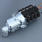 1/14 RC Truck Metal 2 Speed Gearbox with Transfer Case for Tamiya SCANIA 770S VOLVO 56360 FH16 ACTROS MAN TGX RC TRACTOR