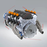 CISON  LS-52 V8 Engine Model Kit  52cc Displacement Water-Cooled Four-Stroke 8-Cylinder Engine KIT