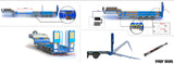FURY BEAR Nooxion 1/14 OSDS 48-03 Series Engineering 3-axle Trailer Model
