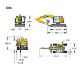 1/14 R926  Full Metal RC Hydraulic Excavator With Sound  Light RTR