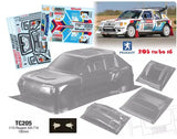 TC124 Lancia Delta S4 Rally Car Clear Unpainted Polycarbonate shell for 1/10 RC Drift Chassis Tamiya TT02