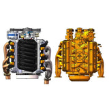 CISON  LS-52 V8 Engine Model Kit  52cc Displacement Water-Cooled Four-Stroke 8-Cylinder Engine KIT