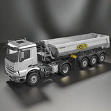 Kabolite K5801 1/14 4X4 RC Tractor Truck WITH 3 Axles Electric Lifting Dump Trialer RTR