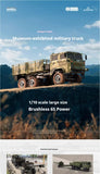 RLAARLO CQ261 1/10 6x6 RC BRUSHLESS Military Truck RTR