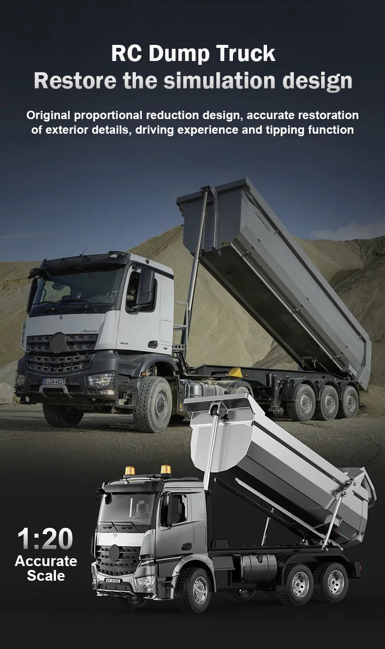 Double E 1:20 アロイダンプトラック Double E 1/20 E590 Alloy RC Truck RTR – VAJJEXRC