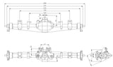 JDMODEL JDM-1F5 JDM-1F6 Front/Rear Axle 1/8 1/10 RC Crawler Metal Lock Diff Axle MARS02 AXLE Upgrade Parts