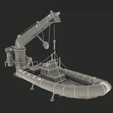 1/50 1/35 3d Resin Printing Ship Model Life Rafts and Cranes Complete Spare Parts