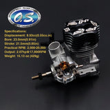 OS MAX 55HZ-R Original with Pump Two-stroke Engine Exhaust Pipe Set Suitable for 600-class Rc Helicopters