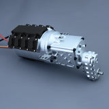 1/14 RC Truck Metal 2 Speed Gearbox with Transfer Case for Tamiya SCANIA 770S VOLVO 56360 FH16 ACTROS MAN TGX RC TRACTOR