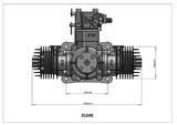 DLE 40CC Twin Cylinder Petrol Engine for RC Airplane
