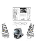 JUWUBA  4 in 1 Light Set Lamp System MFC-03 01 for 1/14 Tamiya RC Tractor VOLVO FH16 750 56362 Toy