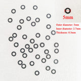 100pcs Nylon Gasket for 1/14 RC Hydraulic Excavator Oil Seal Model Outer Diameter 5mm Inner Diameter 2.7mm