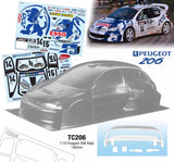 TC124 Lancia Delta S4 Rally Car Clear Unpainted Polycarbonate shell for 1/10 RC Drift Chassis Tamiya TT02