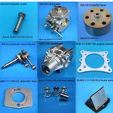 DLE120 DLE 111 Engine Replacement PART Carburetor Propeller hub Insulation block Crankshaft Crankcase Screws etc