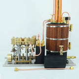 Engine Boiler Inline Double Cylinder Power Unit Suitable for 0.8M To 1.3M Rc Boat Power Model DIY