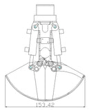 MTRC MT946 1/14 Hydraulic Remote Control Excavator OP Metal Hydraulic Grab Tilt Clamshell Bucket
