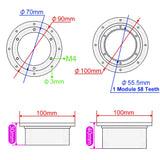 Steel Slewing Plate Rotary Supporting Spin for 1/14 RC Hydraulic Excavator Engineering DIY