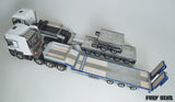 FURY BEAR Nooxion 1/14 OSDS 48-03 Series Engineering 3-axle Trailer Model