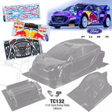 TC124 Lancia Delta S4 Rally Car Clear Unpainted Polycarbonate shell for 1/10 RC Drift Chassis Tamiya TT02