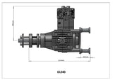 DLE 40CC Twin Cylinder Petrol Engine for RC Airplane