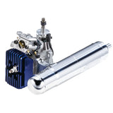 OS Engine GT15HZ II 15cc 2-Stroke Gas Version Engine with PowerBoost Pipe Muffler for 700 91 Class RC Helicopter Petrol Engine