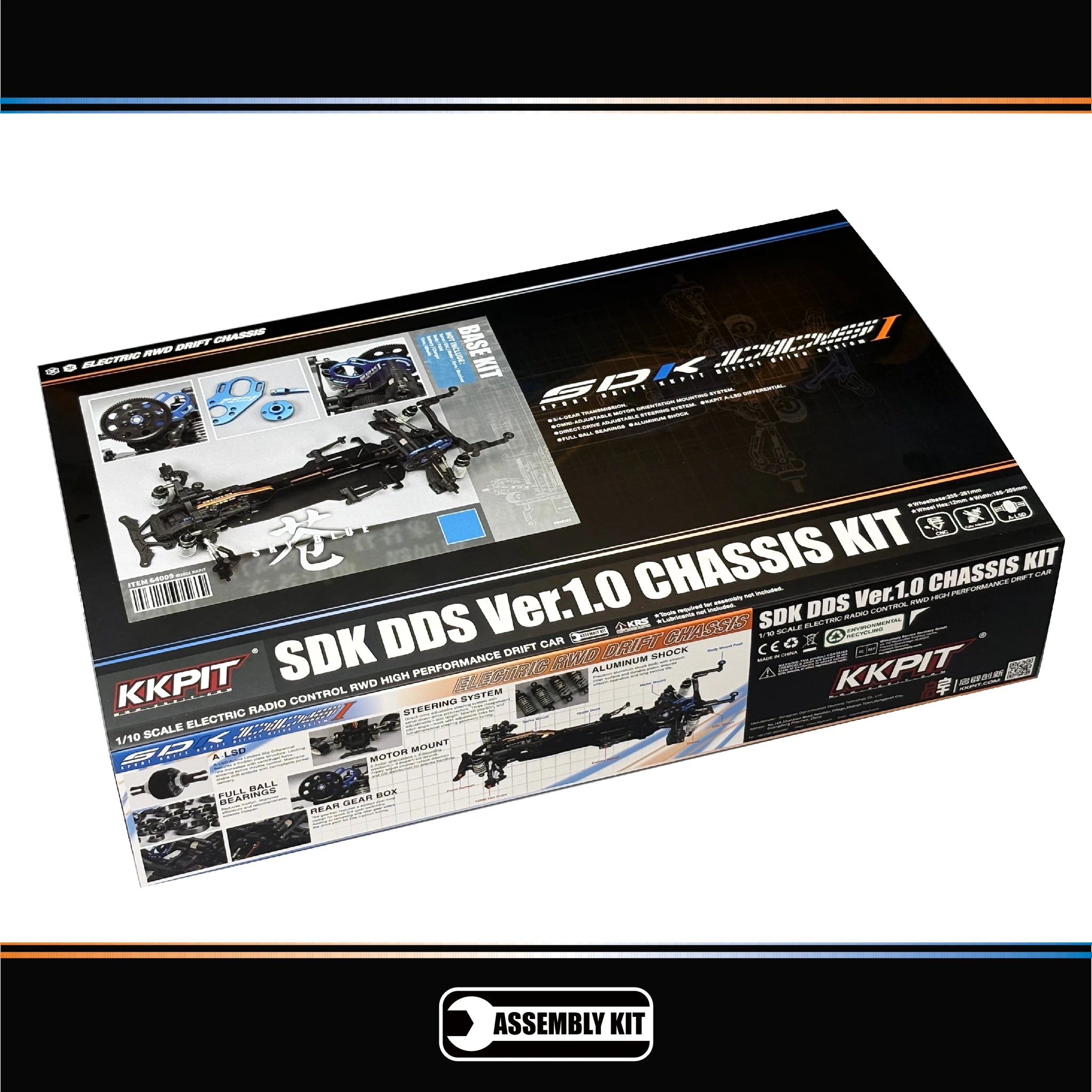 KKPIT SDK DDS Ver.1.0 1/10 Electric Rc DRIFT Car Chassis KIT