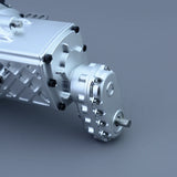 1/14 RC Truck Metal 2 Speed Gearbox with Transfer Case for Tamiya SCANIA 770S VOLVO 56360 FH16 ACTROS MAN TGX RC TRACTOR