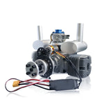 NGH 70CC 2 Stroke 2 Cylinder Gas / Petrol Engine GTT70 with Automatic Electric Self Starter for RC Airplane