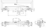 JDMODEL JDM-1F5 JDM-1F6 Front/Rear Axle 1/8 1/10 RC Crawler Metal Lock Diff Axle MARS02 AXLE Upgrade Parts