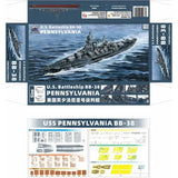 CY MODEL CY103PRO 1/350 USS BB-38 Pennsylvania Professional Version w/soldier Battleship MODEL KIT