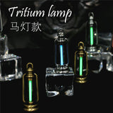 Alloy Bronze Tritium Lamp Keychain Self-luminous for 25 Years
