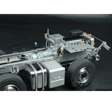 6x6 Gearbox Planetary Reduction Differential Lock Axle Trailer Chassis for 1/14 Tamiya Man Rc Tractor